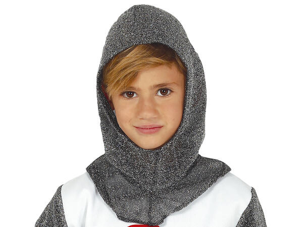 Tempelridder -Bukse,Tunika, Hette, Belte 1 Barnekostyme til gutt - Str 7-9 År 