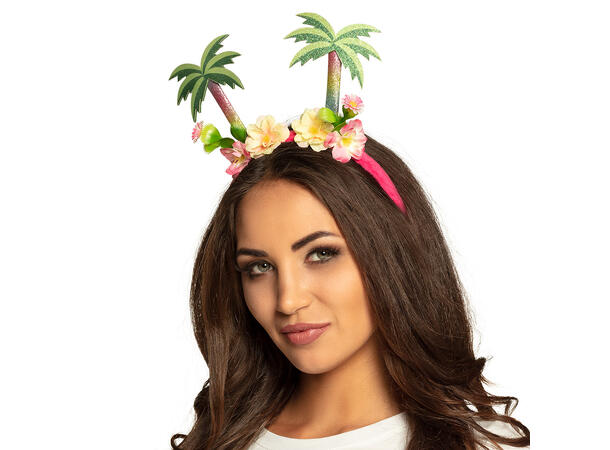 Tiara - palmetrær og blomster 1 Tiara i plast - Onesize 