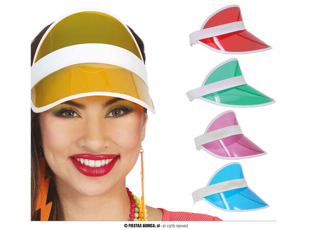 Transparente solskjerm - 5 farger Ass 1 Solskjerm i plast - Onesize 