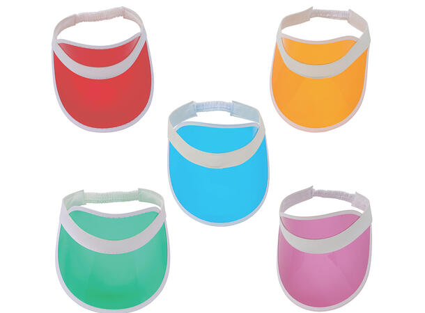 Transparente solskjerm - 5 farger Ass 1 Solskjerm i plast - Onesize 