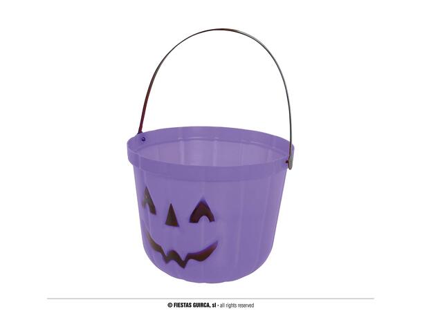 Treck or Treat - Gresskarbøtte - lilla 1 Godtebøtte i PVC - 20cm 