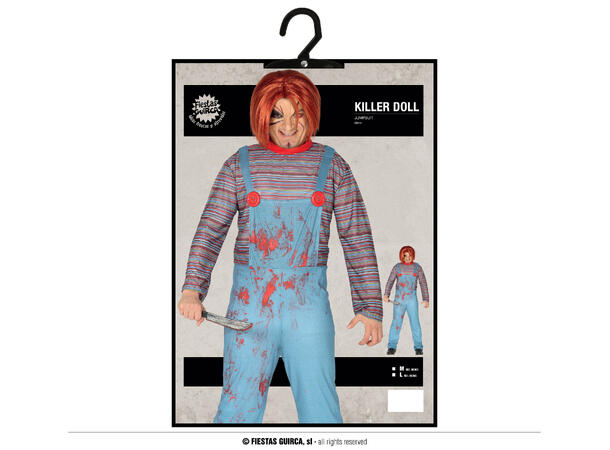 Voksen Killer Dukke 1 Kostyme til herre - 54-56 (XL) 