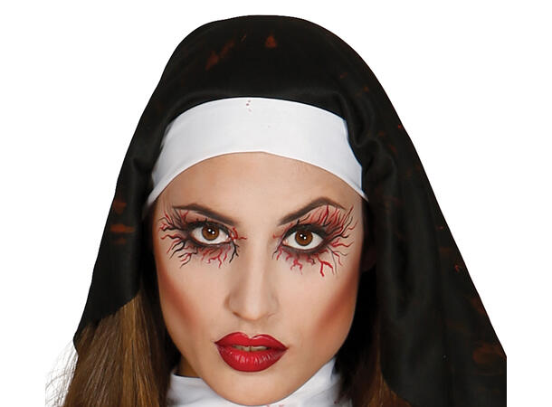 Zombie Nonne - Sort 1 Damekostyme - str 44-46 (XL) 