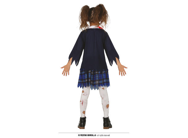 Zombie skoleelev - Jente 1 Kostyme til barn - 5-6 år (119 cm) 
