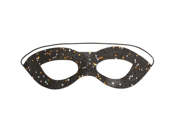 Øyemaske - Sort med stjerner 1 Maske i polyester 
