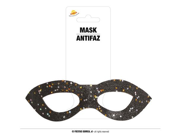 Øyemaske - Sort med stjerner 1 Maske i polyester 