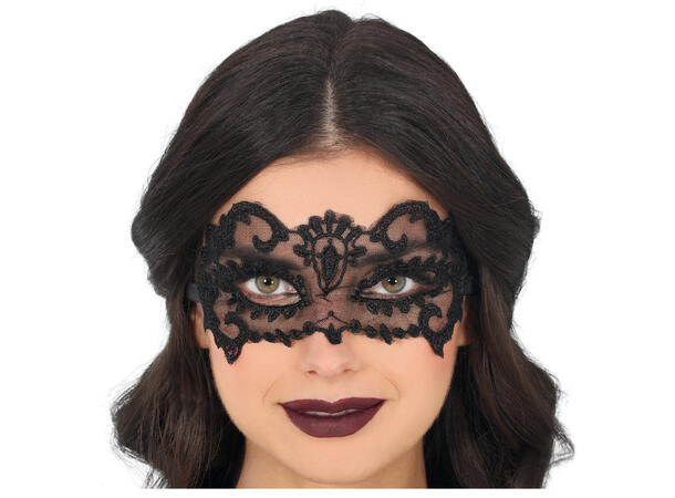 Øyemaske - Sorte blonder 1 Maske i polyester 