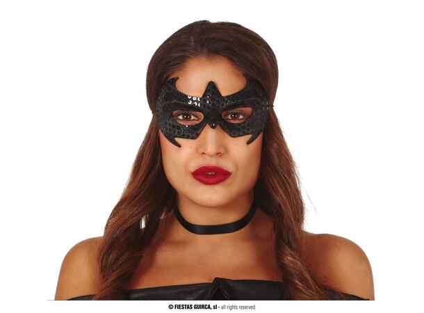 Øyemaske sort - Superheltinne - Spider 1 Øyemaske i plast 