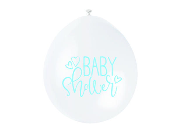 Baby Shower - Blå - 2 farger assotert 10 Gummiballonger - 25cm (10")