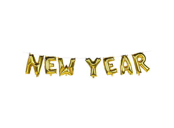 Ballonggirlander - HAPPY NEW YEAR 1 Ballonggirlander i folie - 8m