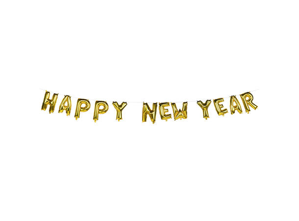 Ballonggirlander - HAPPY NEW YEAR 1 Ballonggirlander i folie - 8m