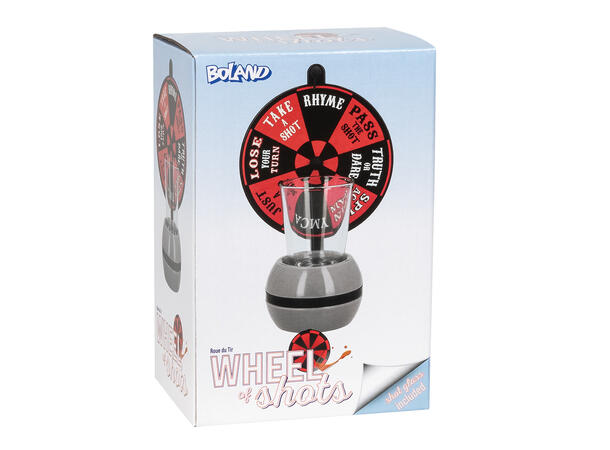 Drikkelek - Shot - lykkehjul Innhold Holder m/lykkehjul, 1 shotglass 