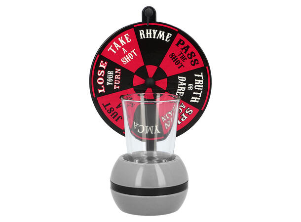 Drikkelek - Shot - lykkehjul Innhold Holder m/lykkehjul, 1 shotglass 