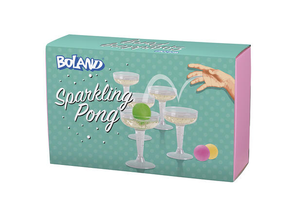 Drikkelek Prosecco pong Innhold 12 plastglass Prosecco, 3 baller 