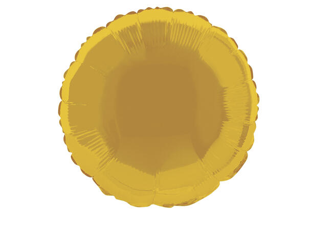 Ensfarget rund - Gull 1 Folieballong  - 46cm(18") - Bulk