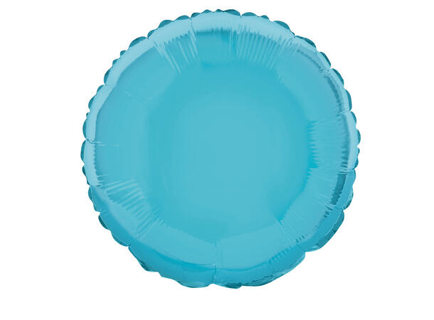 Ensfarget rund - Lys Blå 1 Folieballong - 46cm(18")