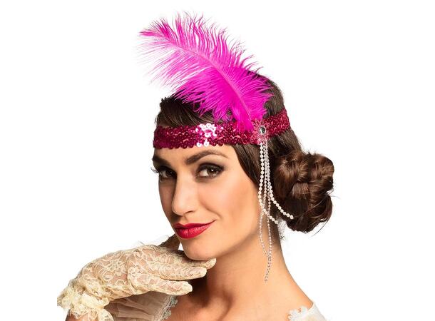 Gatsby Hodebånd m/fjær - Assortert 1 Hodebånd - 4 farger