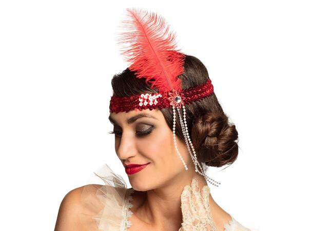 Gatsby Hodebånd m/fjær - Assortert 1 Hodebånd - 4 farger