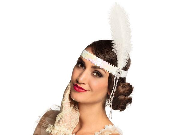 Gatsby Hodebånd m/fjær - Assortert 1 Hodebånd - 4 farger