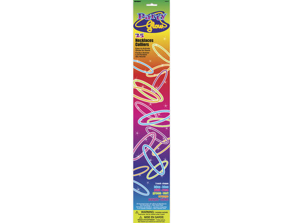 Halskjeder - Selvlysende - Assortert 25 Glowstick - 56cm