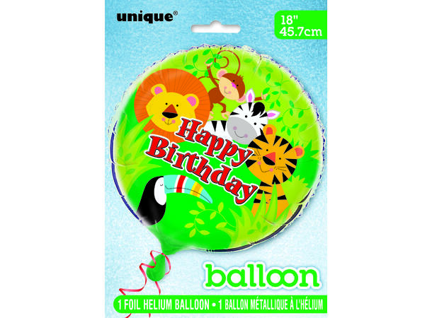 Jungeldyr 1 Folieballong - 46cm(18")