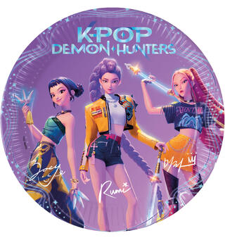 K-Pop Demon Hunters 8 FSC Plastfrie Tallerkener i papir 23cm