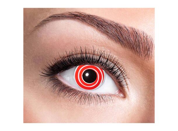 Kontaktlinser - Spiral rød En ukes kontaktlinser 