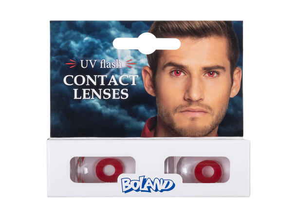 Kontaktlinser - UV-lys rød 1-måneds kontaktlinser 
