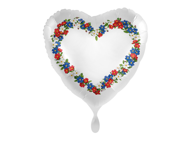 Maiblomster - Hjerte 1 Folieballong hjerte - 17" - (43cm) 