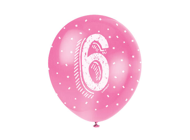 Superprint Premium 6 År - Assortert 5 Gummiballonger - 30cm (12")