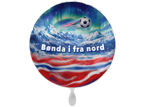 "Bønda i fra nord" - XXL 1 Folieballong rund - 28" - (71cm) 