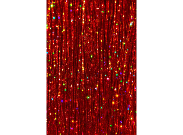 3 Hairextesion - Glitter Rød 3 Hairekstesions - 50cm 