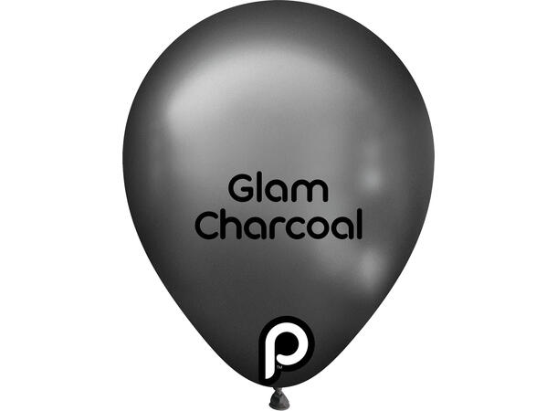 5R - Glam TM Charcoal 100 Gummiballonger - 13cm (5")