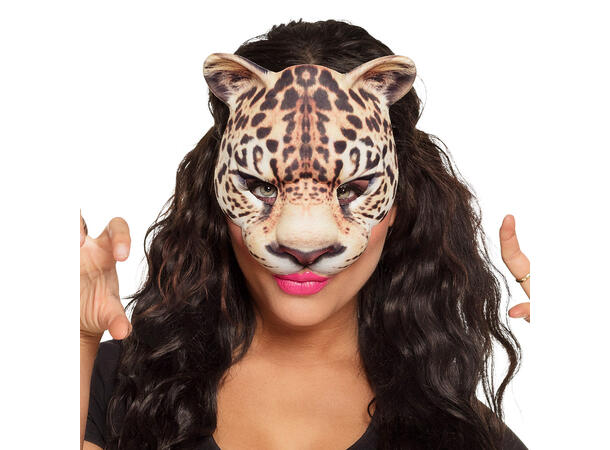 Ansikksmaske - Leopard 1 Maske i plast - Onesize 