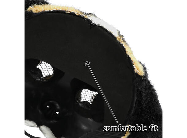 Ansiksmaske - Dyrehoder - 6 Assoterte 1 Maske i plysj - Onesize 