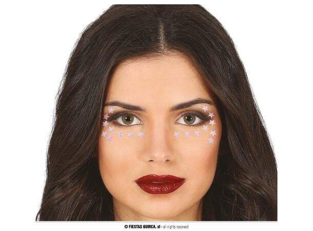 Ansikstskrystaller til øyne - Stjerner 1 Ark med sevklebende stener 