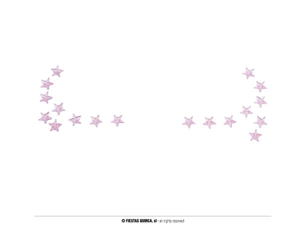 Ansikstskrystaller til øyne - Stjerner 1 Ark med sevklebende stener 