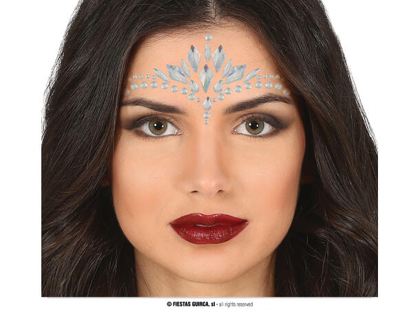 Ansikts- og fingerkystaller - Sølv 1 Sett smykker i selvklebende harpiks 