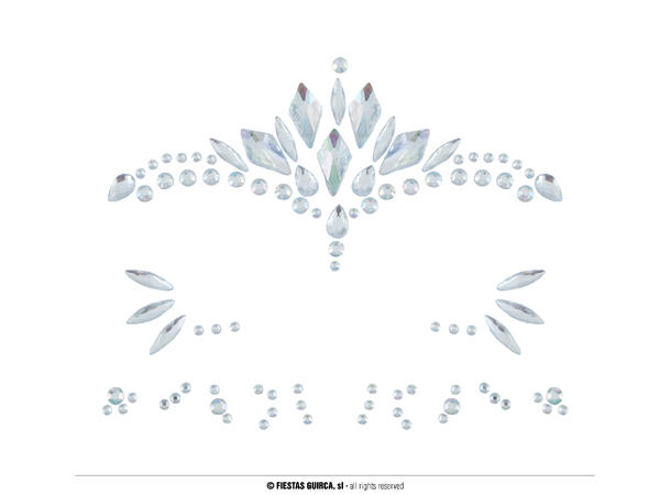 Ansikts- og fingerkystaller - Sølv 1 Sett smykker i selvklebende harpiks 