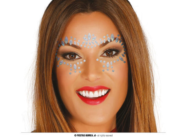 Ansiktskystaller - Glow in the dark 1 1 Sett smykker i selvklebende harpiks 