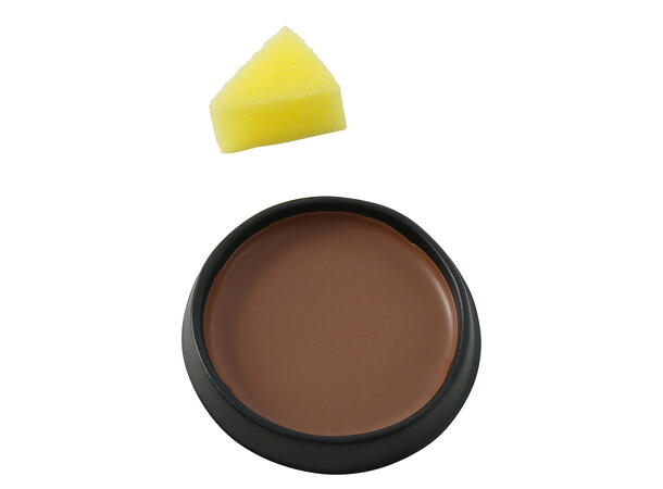 Ansiktssminke med svamp - Brun 1 Boks sminke - 9g 