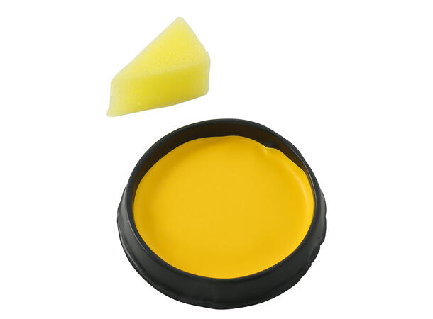 Ansiktssminke med svamp - Gul 1 Boks sminke - 9g 