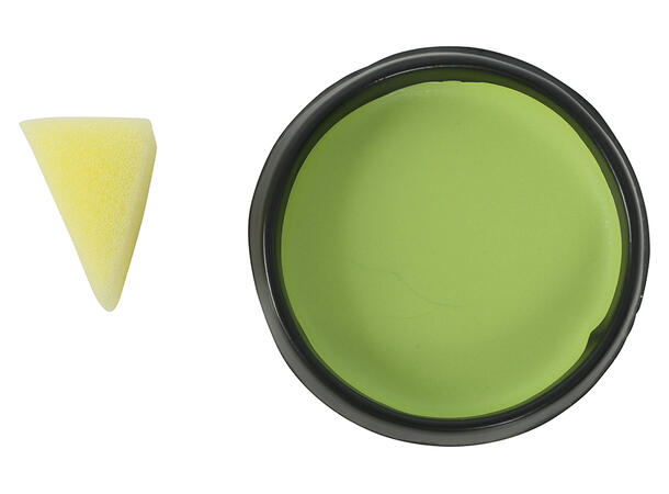 Ansiktssminke med svamp - Lysegrønn 1 Boks sminke - 9g 