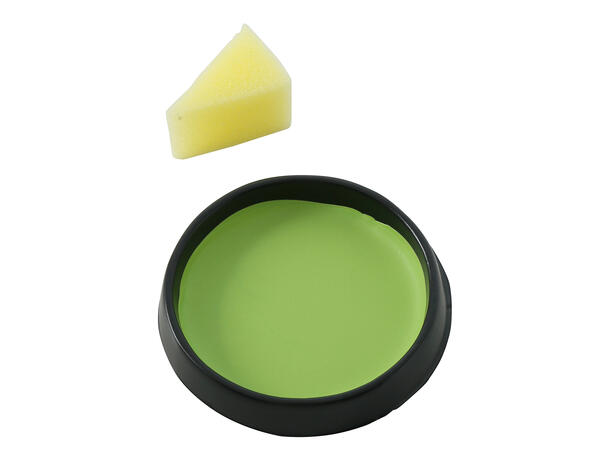 Ansiktssminke med svamp - Lysegrønn 1 Boks sminke - 9g 
