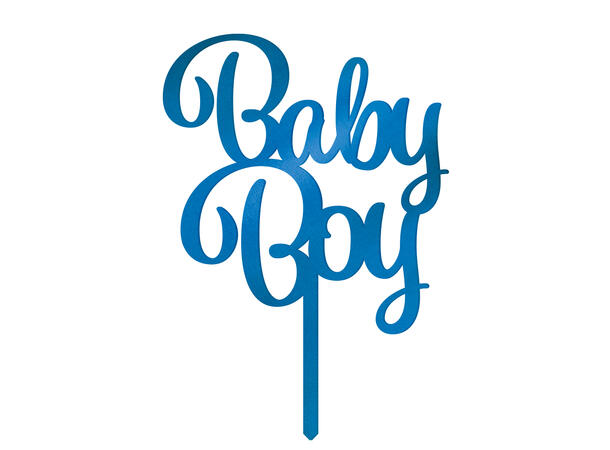 Baby Boy 1 kaketopp i akryl 