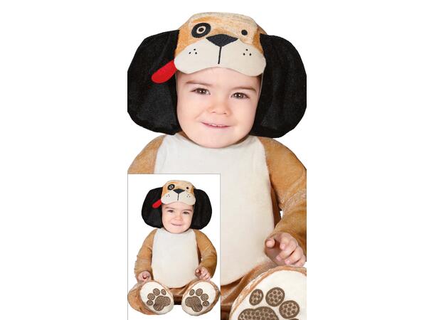 Baby Hundevalp - Brun 1 Babykostyme - Str 12-18 Mnd 