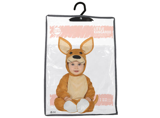 Baby Kengeru - Brun 1 Babykostyme - Str 12-18 Mnd 