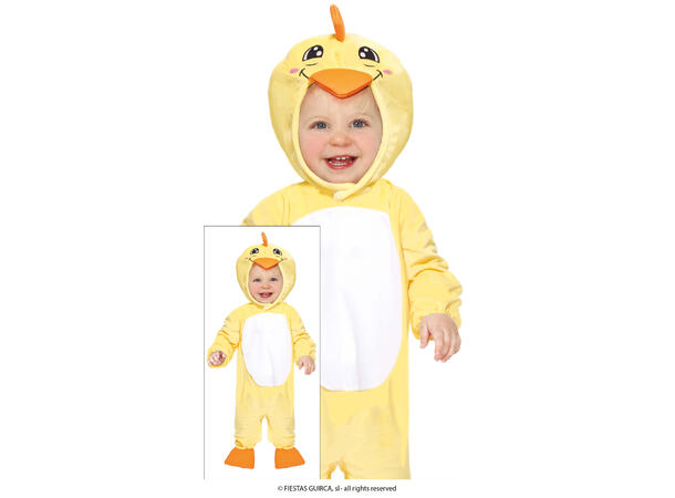 Baby Kylling - Gul 1 Babykostyme - Str 18-24 Mnd 