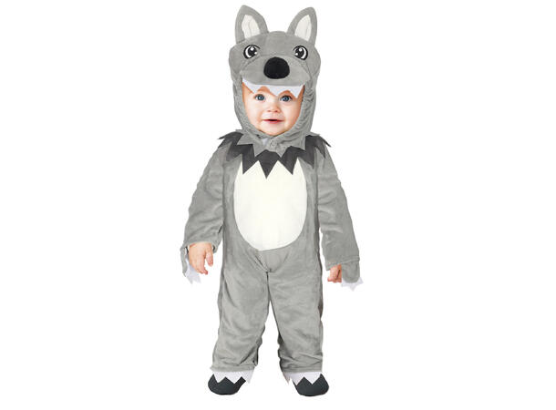 Baby Ulv - Grå 1 Babykostyme til gutt - Str 18-24 Mnd 