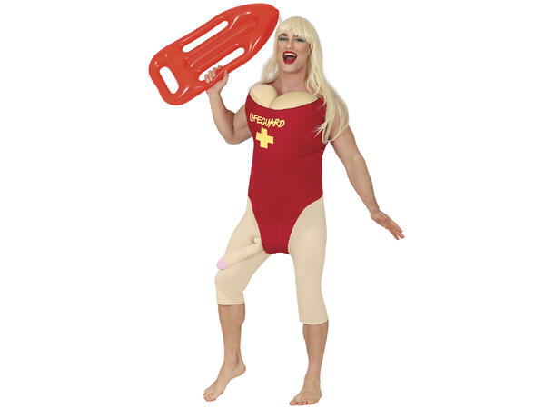 Badevakt m/pupper og penis 1 Herrekostyme - str 52-54 (L) 